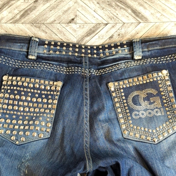 COOGI Y2K Distress Studded Jeans ... Size 17/18 - Picture 7 of 9